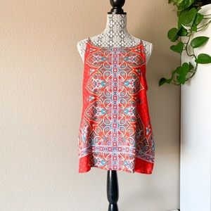 Renee C Tank, Paisley, Patterned, Red Multi, XL